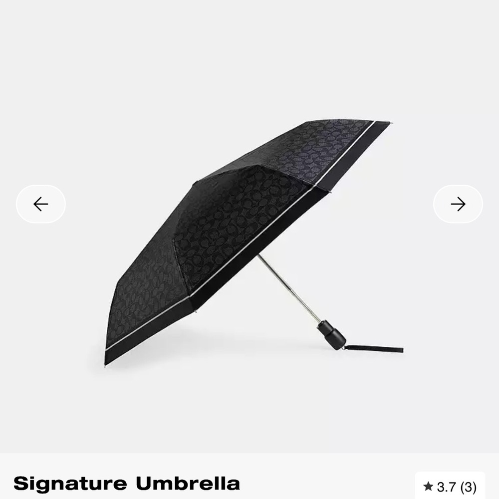 Coach Black Patterned Umbrella - image 1